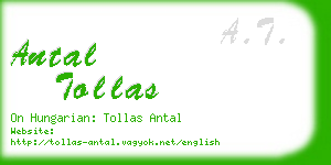 antal tollas business card